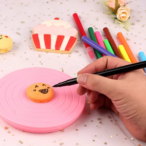 5.5 Inch Mini Plastic Turntable <strong>Stand</strong> Dessert Rotating Decorating Platform With Scales <strong>Cake</strong> <strong>Spinner</strong> for Cupcake - Product Image 2