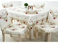 Nappe en satin vintage de haute qualité, faite à la main, avec broderie florale carrée, infroissable et facile d'entretien pour la salle à manger à domicile