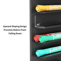Support mural moderne en acrylique transparent pour 8 marqueurs effaçables à sec, organisateur de stylos effaçables en acrylique écologique