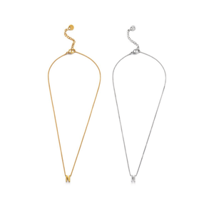 Collar de Acero Inoxidable con Letra N, Cadena de 6mm, Colgante de Moda - Product Image 2