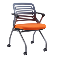 Tendance 2026 : Chaise de formation mobile Agile Mesh avec roulettes, sièges empilables peu encombrants avec roulettes pour le travail collaboratif
