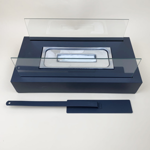 Fabricant professionnel Cheminée de table rectangulaire à éthanol portable avec vitres en verre trempé - Product Image 4