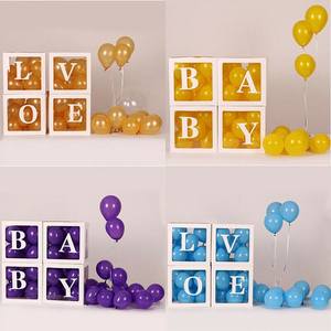 Grande boîte-cadeau avec un ballon pour nouveau-né pour la fête d'anniversaire de <span class=keywords><strong>b</strong></span>é<span class=keywords><strong>b</strong></span>é et les décorations de mariage Accessoires de fête - Product Image 4