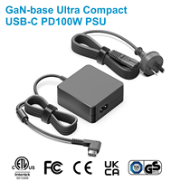 Cargador USB-C PD Cuadrado de 100W con GaN para Laptop, Dispositivos de IA, Equipos Industriales, Equipos de Audio, Adaptador de Carga Rápida