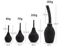 Poire de lavement anale à embout fin, anti-reflux, réutilisable, écologique, 100 % étanche pour la santé des femmes et des hommes