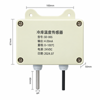 Kühlraum-Temperatursensor 4-20mA Transmitter SD CBS Edelstahl-Sonde 24VDC für Gefrierschrank Kühlung HVAC