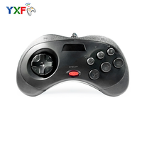 Kablolu USB PC Gamepad Joystick, saturn USB kablolu oyun sopa sevinç ped denetleyicisi için Windows PC MAC Linux ahududu Pi 3 Sega Gen