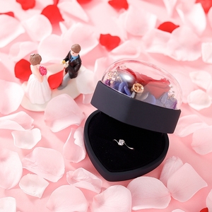 Boîte à bijoux en plastique avec fleur éternelle, vente en gros Chine, emballage exquis pour bijoux, coffret cadeau avec fleur - Product Image 2