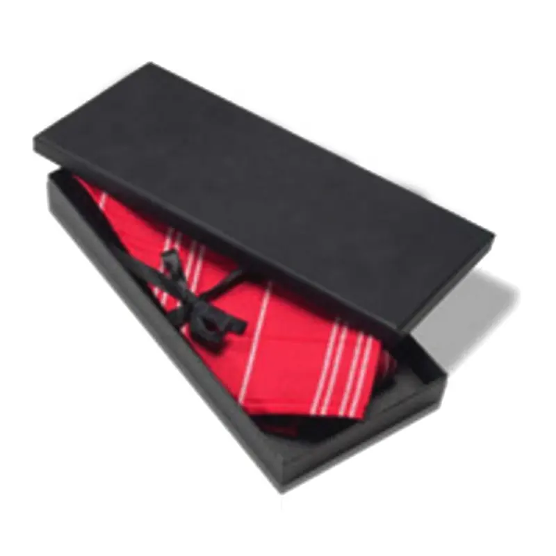 High quality black paper neck tie packaging gift box