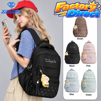Sac à dos léger de style coréen OEM à motif étoile, multi-poches, grande capacité, pour adolescentes, pour le quotidien et le campus