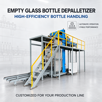 Déspaletteur de bouteilles vides, machine de déspalettement de bouteilles en verre et en plastique, équipement de déchargement de palettes pour lignes de remplissage de boissons