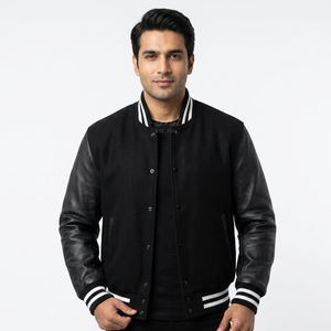 Nouvelle veste d'hiver pour homme cousue sur mesure, anti-rides, respirante, de haute qualité, style varsity, à prix de gros. - Product Image 1