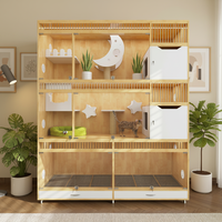 Villa pour animaux de compagnie en bois massif écologique, moderne, respirante, pliable, tendance, cage pour chats et chiens, intérieur, toutes saisons