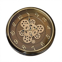 Horloge murale analogique moderne à mouvement silencieux, en métal découpé au laser, grand format, design industriel vintage, cadeau décoratif