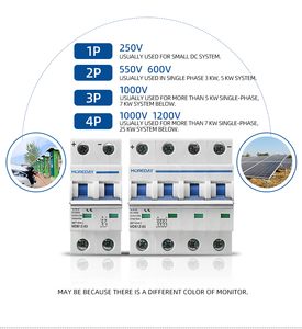 MOREDAY Disyuntor Miniatura Aire Solar Interruptor de Corriente Eléctrica <span class=keywords><strong>DC</strong></span> Mcb 40 Amp 2P 3P 4P 63A Mini Sistema Solar Pv 20000 Veces - Product Image 4