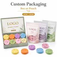 Diffuseurs de vapeur pour douche personnalisés OEM ODM, 8 senteurs, coffret cadeau, rose, lavande et menthe, aromathérapie, spa, vente en gros, approvisionnement quotidien