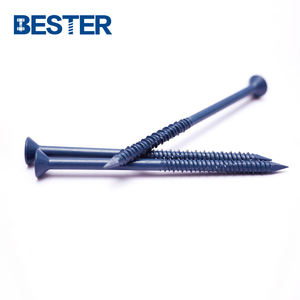 TNT Titen Turbo Bleu Couleur Peint Diamant Point Queue Tête Plate Tapcon Vis à Béton - Product Image 5