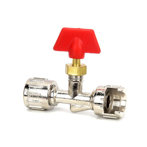 Plowing <b>Needle</b> <b>Valve</b> 1/4 In 2-Way Gas Control Copper Alloy <b>Valve</b> For Air Compressor Accessories - Product Image 5