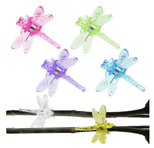 Vine Fix Clip Vine Support Orchid Clips Colorful Dragonfly Plastic Garden Plant Flower 30pcs/pack One OPP Bag Butterfly Support