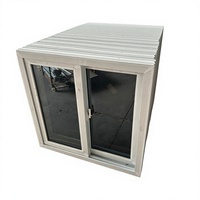 Ventana Corredera Horizontal de Doble Panel de UPVC Blanca de 37x38, Resistente a Huracanes, Insonorizada, con Vidrio Aislante y Mosquitera