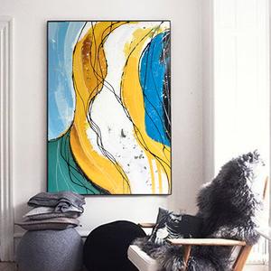 <span class=keywords><strong>Origen</strong></span> abstracto de gran arte hecho a mano de oro aceite de árbol de pintura oro arte de pintura decoración Interior - Product Image 2