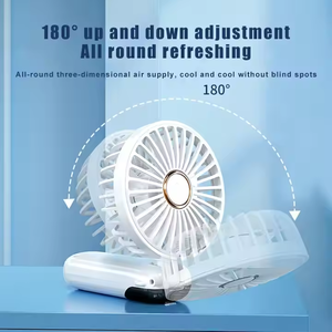 Ventilateur portable pliable à affichage numérique, 5 vitesses, mini-ventilateur de bureau pour le voyage, le bureau et l'extérieur – Vente en gros usine - Product Image 5
