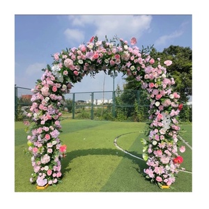 Betterlove 2023 Op Maat Gemaakte Rode Indiase Bruiloft Hoogwaardige Kunstmatige Nieuwe Hete Verkopende Bloemenboog Met Beugels - Product Image 2