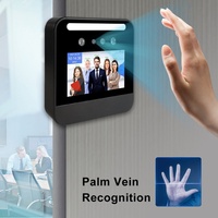 AI03F 4G Lector de Venas Palmares con Reconocimiento Facial, Máquina de Control de Asistencia con Logotipo Personalizado en la Nube, Pantalla Táctil WiFi