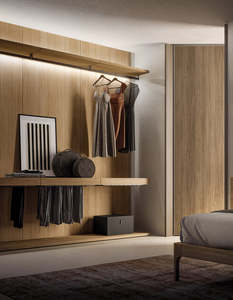 <span class=keywords><strong>Armadio</strong></span> su Misura Vermonhouzz con Soffitto Inclinato, Sistema di Guardaroba Moderno in Legno con Forme Irregolari per Soffitta, Angoli e Camera da Letto - Product Image 6