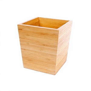 Luxury Square Wooden Dustbin Decorative Waste Basket Indoor Trash Bin for Home Office Hotel Bedroom Use - Product Image 3
