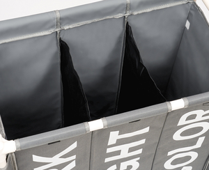 Pieghevole Cesto della biancheria Organizzatore Per I Vestiti Sporchi Paniere Della Lavanderia grande sorter <span class=keywords><strong>Tre</strong></span> Griglie Pieghevole Cestino Pieghevole - Product Image 4