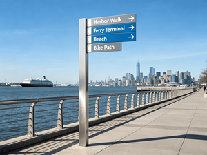 Señalización de Acero Inoxidable para Exteriores de la Mejor Calidad OEM, Letrero con Logotipo de Marca, Señalización de Caminos, Señalización de Carreteras con Pancarta Publicitaria Luminosa - Product Image 1