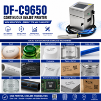 Machine de codage de date à jet d'encre continu DF-C9650 électrique pour l'impression industrielle sur plastique/verre/métal/sacs/film/papier