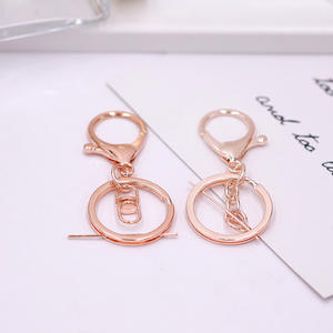 Vente en gros de crochets mousquetons en métal plaqué, fermoirs mousquetons, accessoires pour porte-clés circulaires DIY, porte-clés en métal, boucles en vrac pour la fabrication de bijoux - Product Image 6