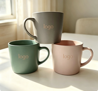 Nouveautés : Tasse à café en céramique avec logo imprimé, décalcomanie couleur simple, finition émaillée par pulvérisation, gravure laser personnalisée