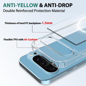 Étui de charge sans fil magnétique puissant transparent pour Google Pixel 9 Pro, couverture d'accessoires de téléphone portable - Product Image 3