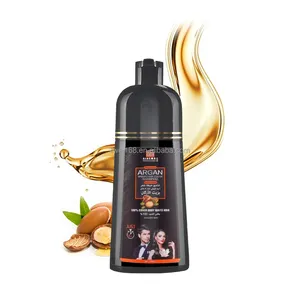 Migliore vendita olio di Argan colore magico tinture per capelli Shampoo all'ingrosso campione libero permanente tinture per capelli neri per gli uomini