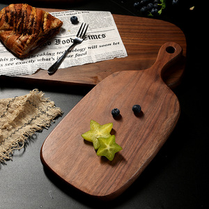 Tabla de cortar de madera de nogal negro de 34x20 cm, madera maciza para uso en la cocina del hogar, tabla de picar - Product Image 3