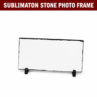 Support d'affichage rectangulaire en ardoise vierge écologique pour sublimation, cadre photo personnalisé en pierre, plaque photo à transfert thermique
