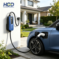 Chargeur EV portable rapide et intelligent HCD avec interfaces Type2/Type1/GBT, puissance réglable 7kW-22kW, EVSE mobile IP65