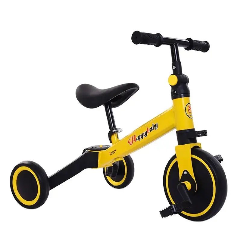 Multifunktions 3 in 1 Baby Dreirad mit Pedal faltbar Dreiräder Kids Balance Fahrrad