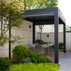Pérgola Bioclimática <span class=keywords><strong>de</strong></span> <span class=keywords><strong>Aluminio</strong></span> con Techo <span class=keywords><strong>de</strong></span> Láminas Ajustables, Resistente a la Lluvia, <span class=keywords><strong>para</strong></span> Jardín Exterior, Marca ANCSEM, Fabricada en China - Product Image 5