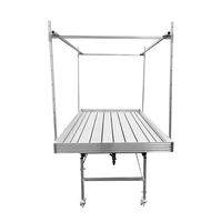 Kit de tables hydroponiques à flux et reflux en ABS pour serre compacte, avec systèmes de culture hydroponique à eaux fortes et de drainage