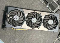 Carte graphique de bureau GeForce RTX 3090Ti SUPRIM X d'occasion, 24 Go GDDR6, ventilateur, fréquence de cœur 1560 MHz / sorties DVI