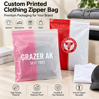 Sacs à fermeture éclair personnalisés à trois soudures, moitié aluminium, moitié transparents, résistants à l'humidité, de qualité alimentaire, en papier kraft, pour vêtements