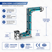 Convoyeur à godets vertical automatique de type Z avec godets en PP de qualité alimentaire