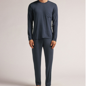 Pijamas de cuerpo entero <span class=keywords><strong>para</strong></span> <span class=keywords><strong>hombre</strong></span> Conjuntos de pijamas de Jersey de bambú Ropa de dormir ecológica <span class=keywords><strong>para</strong></span> <span class=keywords><strong>hombre</strong></span> Conjunto de pijamas <span class=keywords><strong>para</strong></span> <span class=keywords><strong>hombre</strong></span> Ropa <span class=keywords><strong>para</strong></span> el hogar - Product Image 2