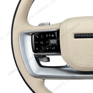 Volante deportivo de cuero blanco para Land Range Rover <span class=keywords><strong>Velar</strong></span> P300e PHEV <span class=keywords><strong>Velar</strong></span> SVAutobiography L560 <span class=keywords><strong>SV</strong></span> 2020 a ahora - Product Image 2