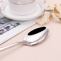 Ensemble de couverts en cube plat en acier inoxydable de 5 pièces ensemble de couverts épais et élégant à poignée carrée classique pour mariage au restaurant