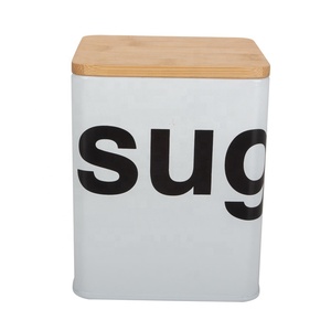 Set di 3 Barattoli da Cucina in Metallo con Coperchio in Bambù, <span class=keywords><strong>Contenitori</strong></span> Ecologici per Caffè, <span class=keywords><strong>Zucchero</strong></span> <span class=keywords><strong>e</strong></span> Tè - Product Image 2